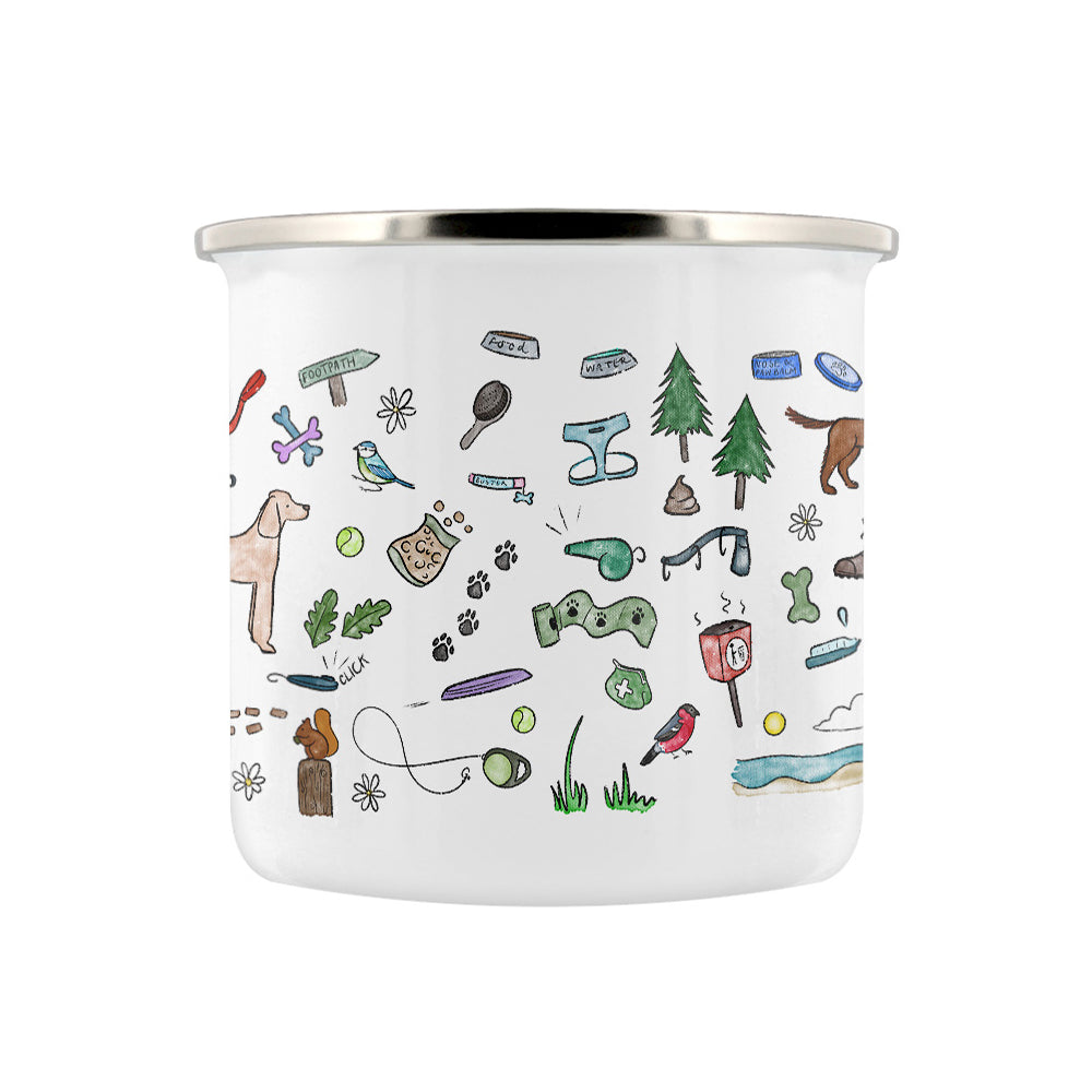 Chief Dog Walker Enamel Mug