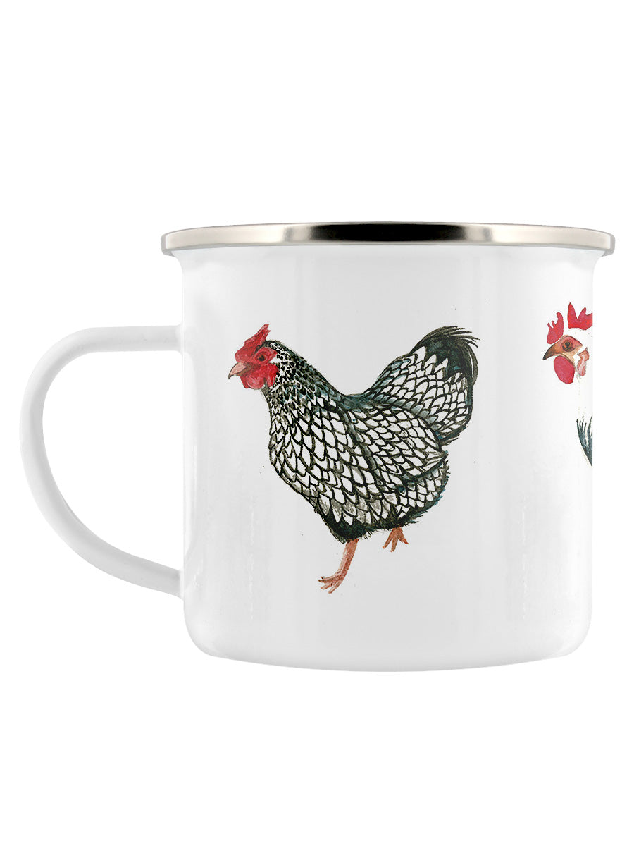 Rooster Trio Enamel Mug