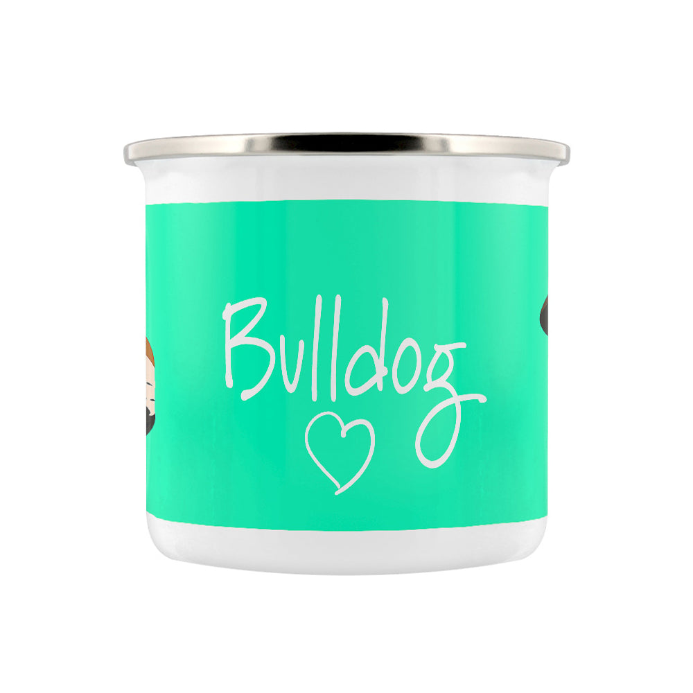 Pop Art Pets Bulldog Enamel Mug
