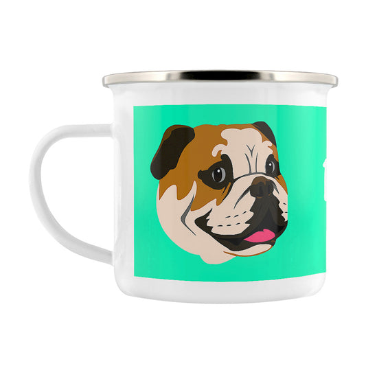 Pop Art Pets Bulldog Enamel Mug