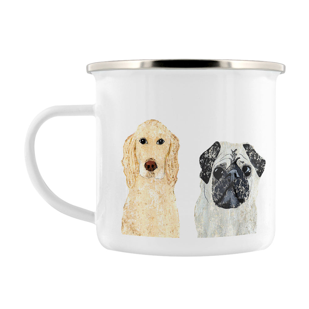 IzziRainey Dog Breeds Trio Enamel Mug