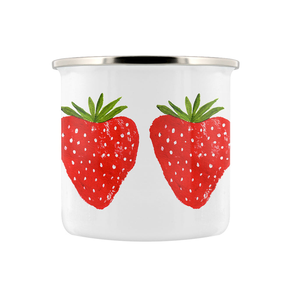 IzziRainey Strawberries Enamel Mug