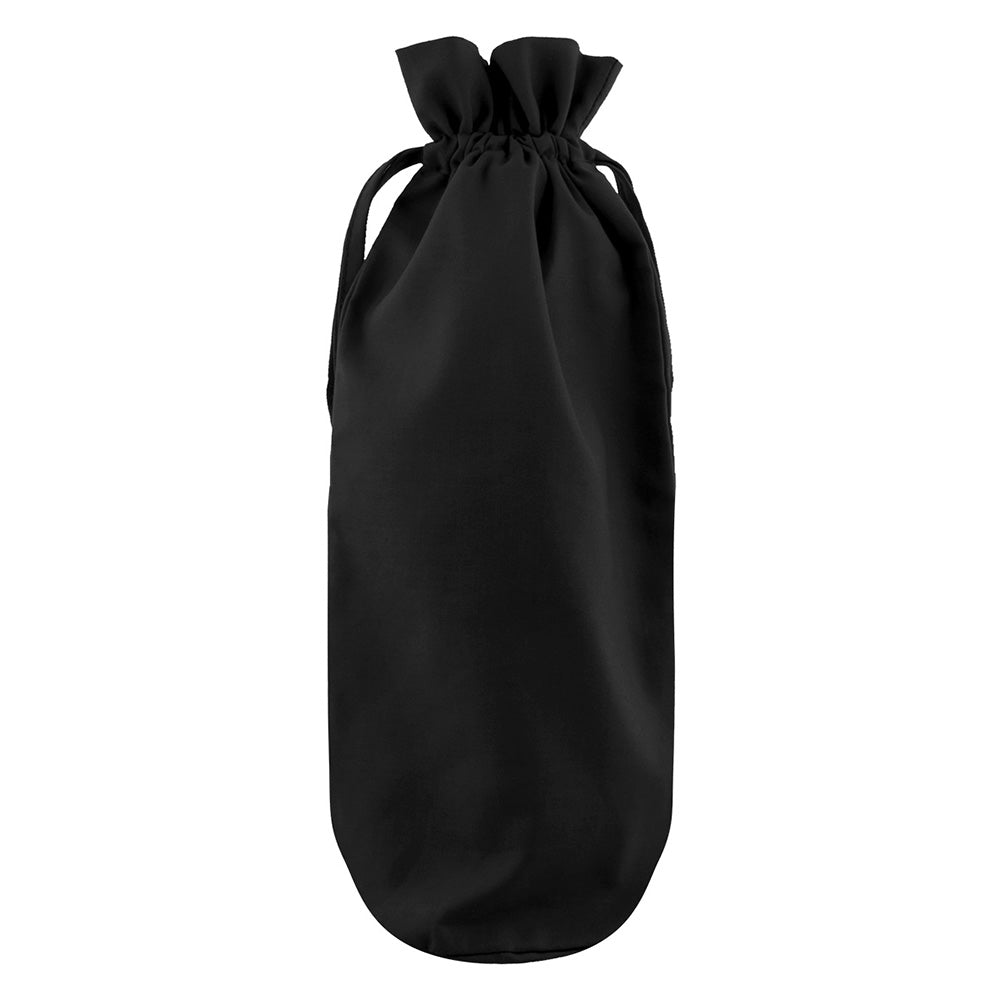 Love From Santa Claus Black Cotton Bottle Bag