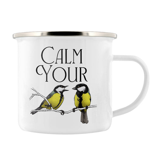 Wild Giggles Calm Your Tits Enamel Mug