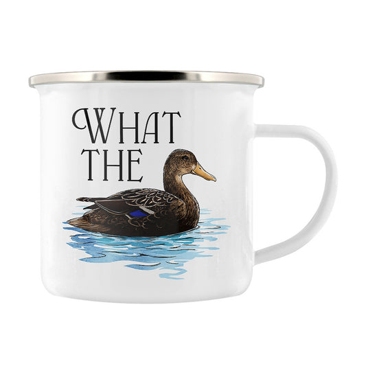 Wild Giggles What The Duck Enamel Mug