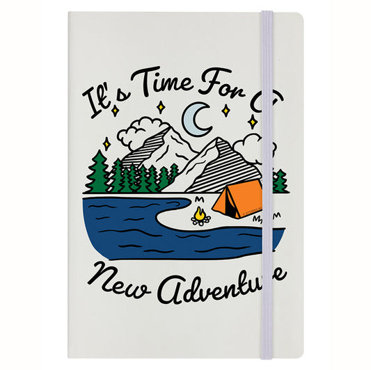 It's Time For A New Adventure Cream Notebook