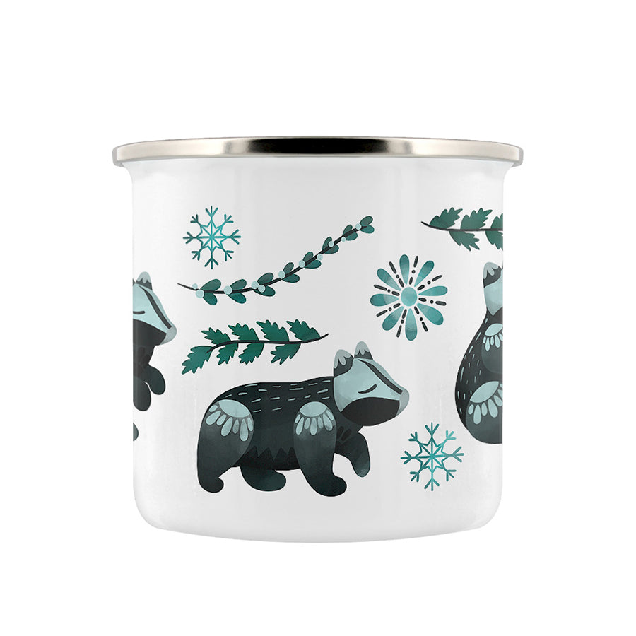 Maple & Twig Badger Enamel Mug