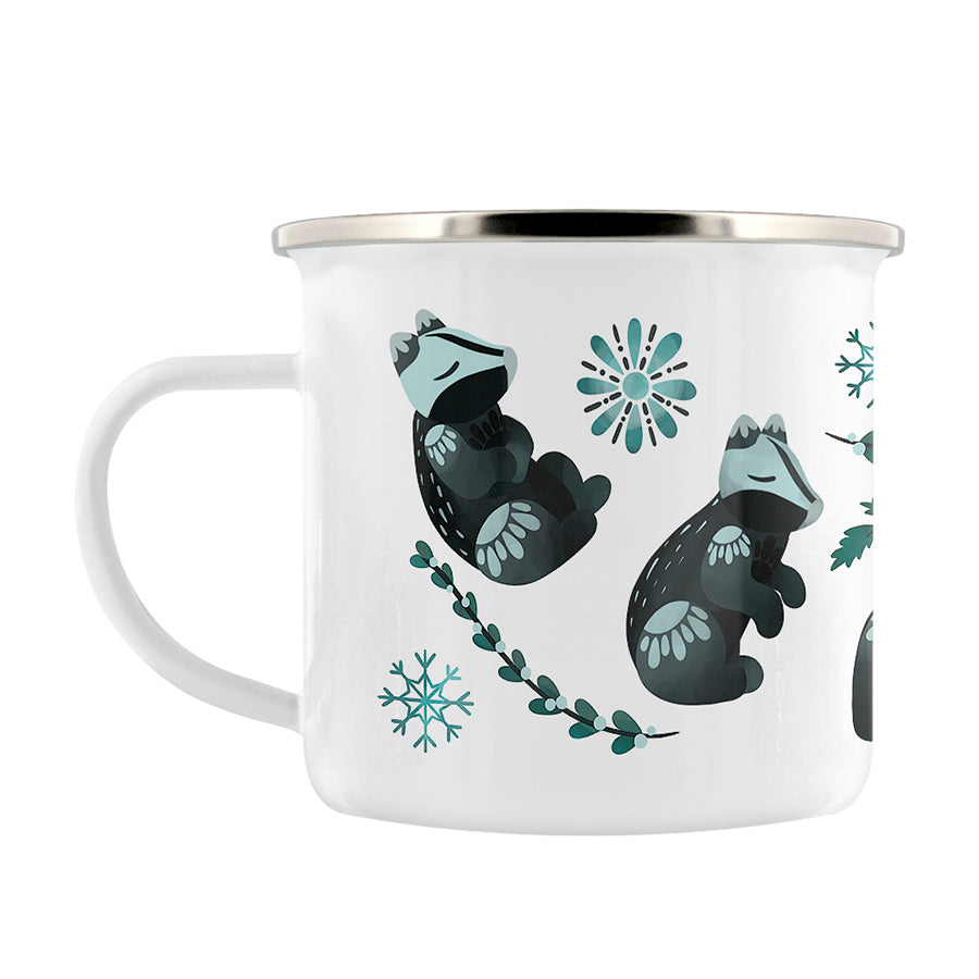 Maple & Twig Badger Enamel Mug