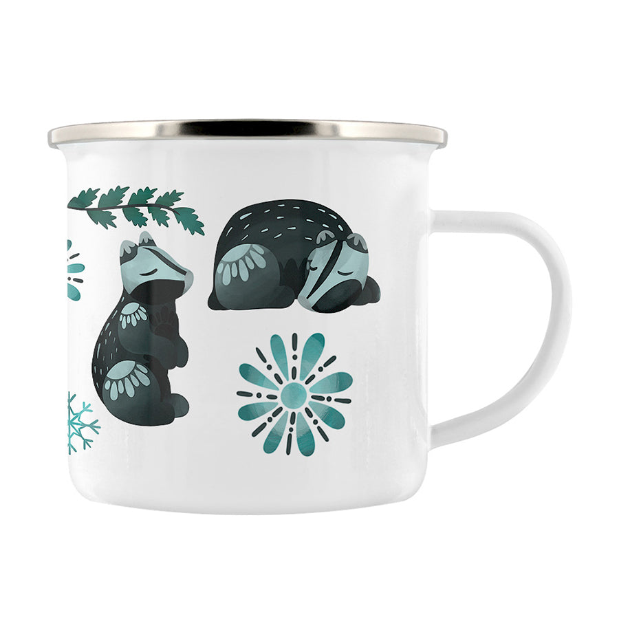 Maple & Twig Badger Enamel Mug