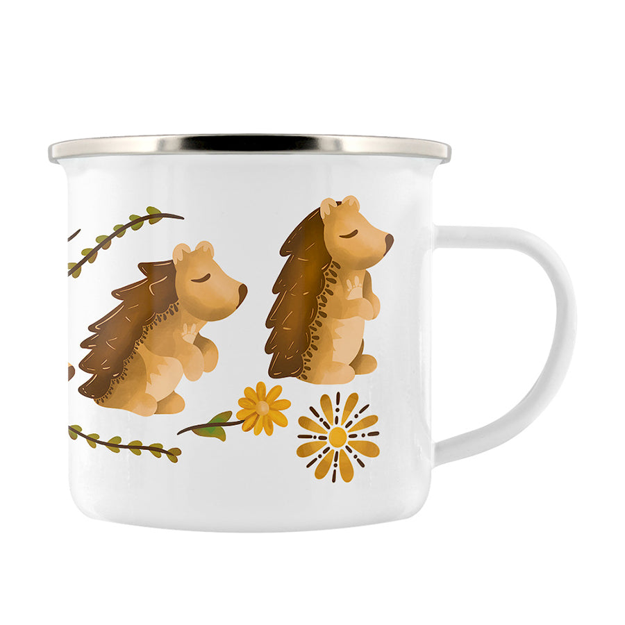 Maple & Twig Hedgehog Enamel Mug