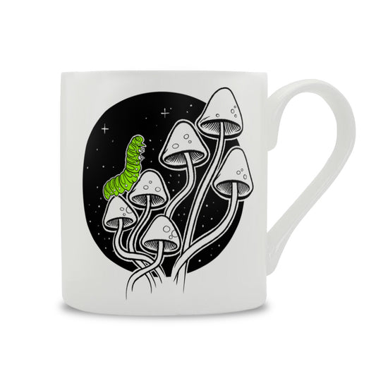 Fungi Friends - Curious Caterpillar Bone China Mug