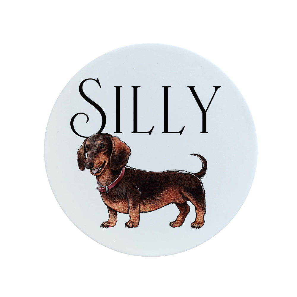 Wild Giggles Silly Sausage Ceramic Coaster