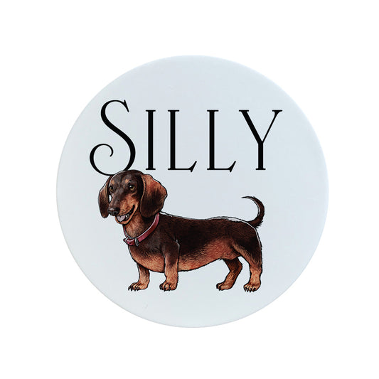 Wild Giggles Silly Sausage Ceramic Coaster