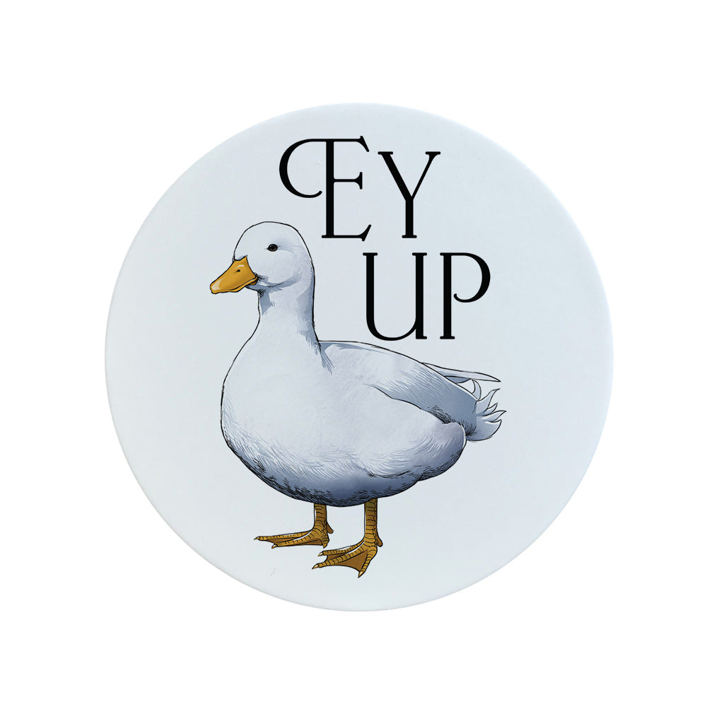 Wild Giggles Ey Up Duck Ceramic Coaster