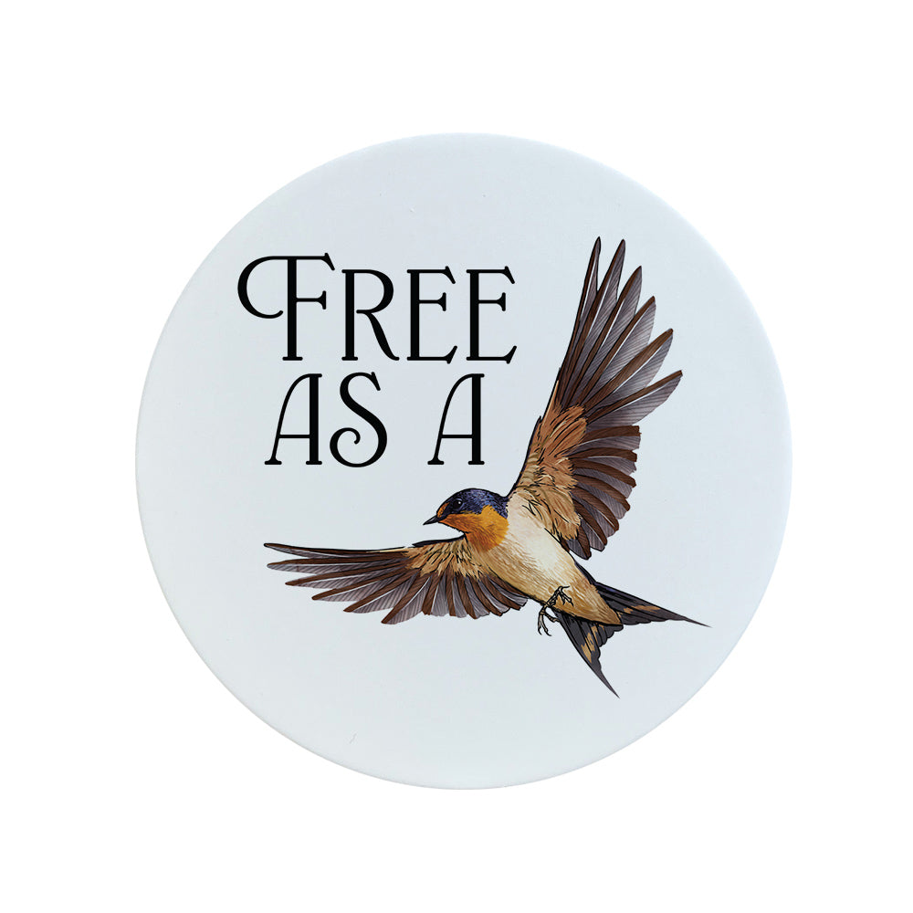 Wild Giggles Free As A Bird Ceramic Coaster