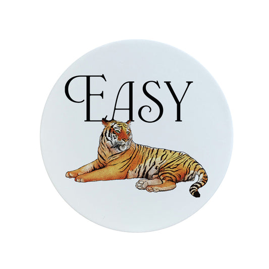 Wild Giggles Easy Tiger Ceramic Coaster