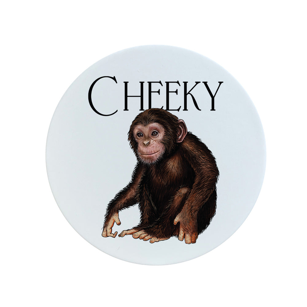 Wild Giggles Cheeky Monkey Ceramic Coaster