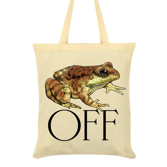 Wild Giggles Frog Off Cream Tote Bag
