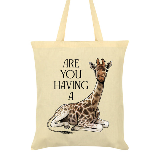 Wild Giggles Are You Having A Giraffe Cream Tote Bag