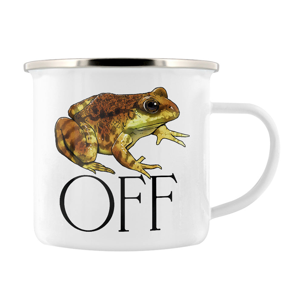 Wild Giggles Frog Off Enamel Mug