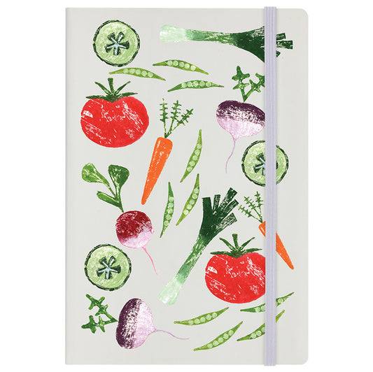 IzziRainey Salad And Veg Cream A5 Hard Cover Notebook