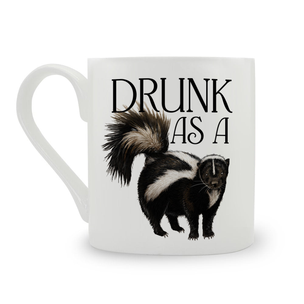 Wild Giggles Drunk As A Skunk Bone China Mug