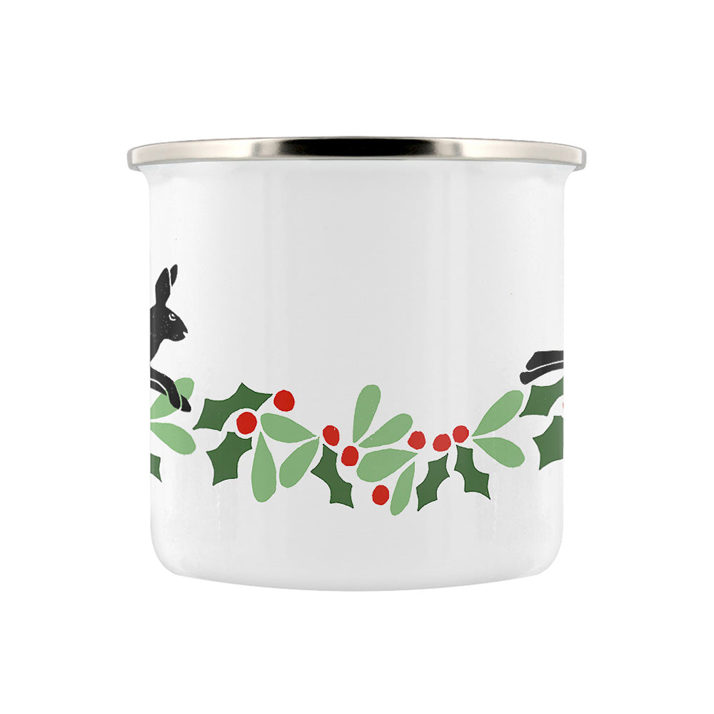 IzziRainey Christmas Hare Enamel Mug