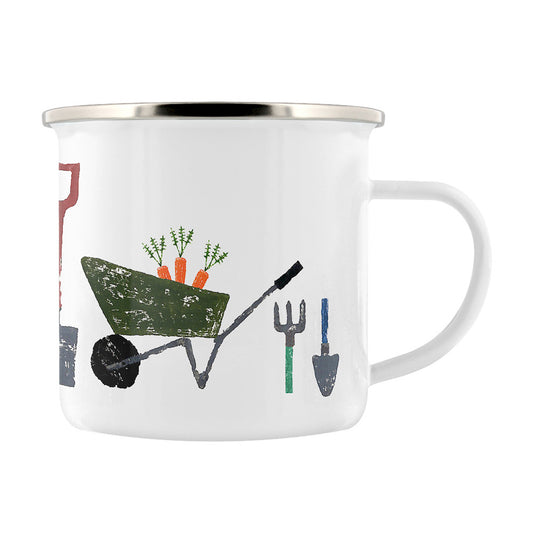 IzziRainey Off To The Allotment Enamel Mug