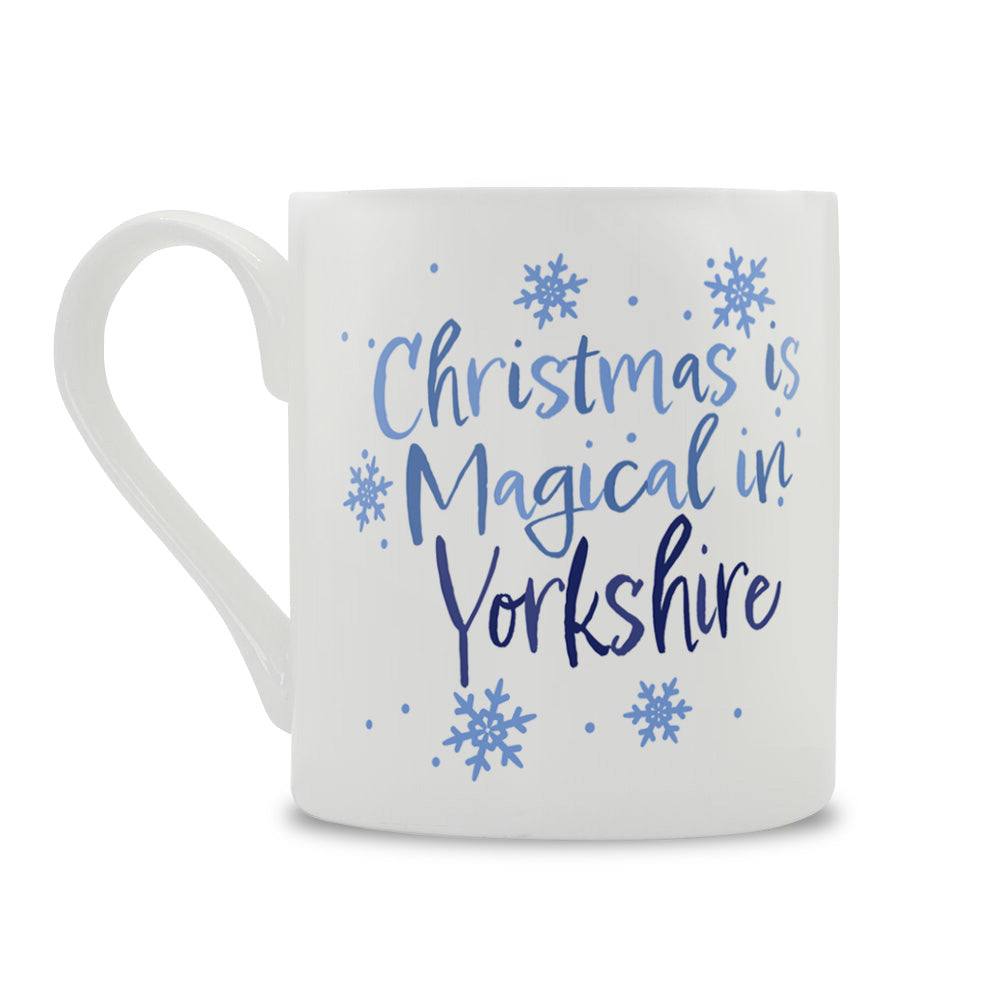 Christmas Is Magical In Yorkshire Bone China Mug