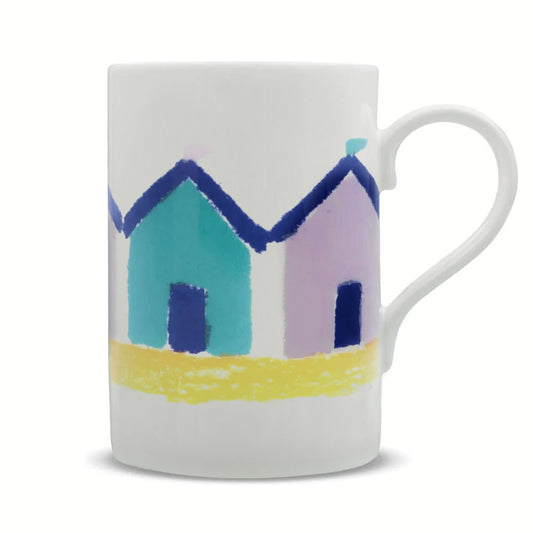 Beach Huts Solid Lilac Mug