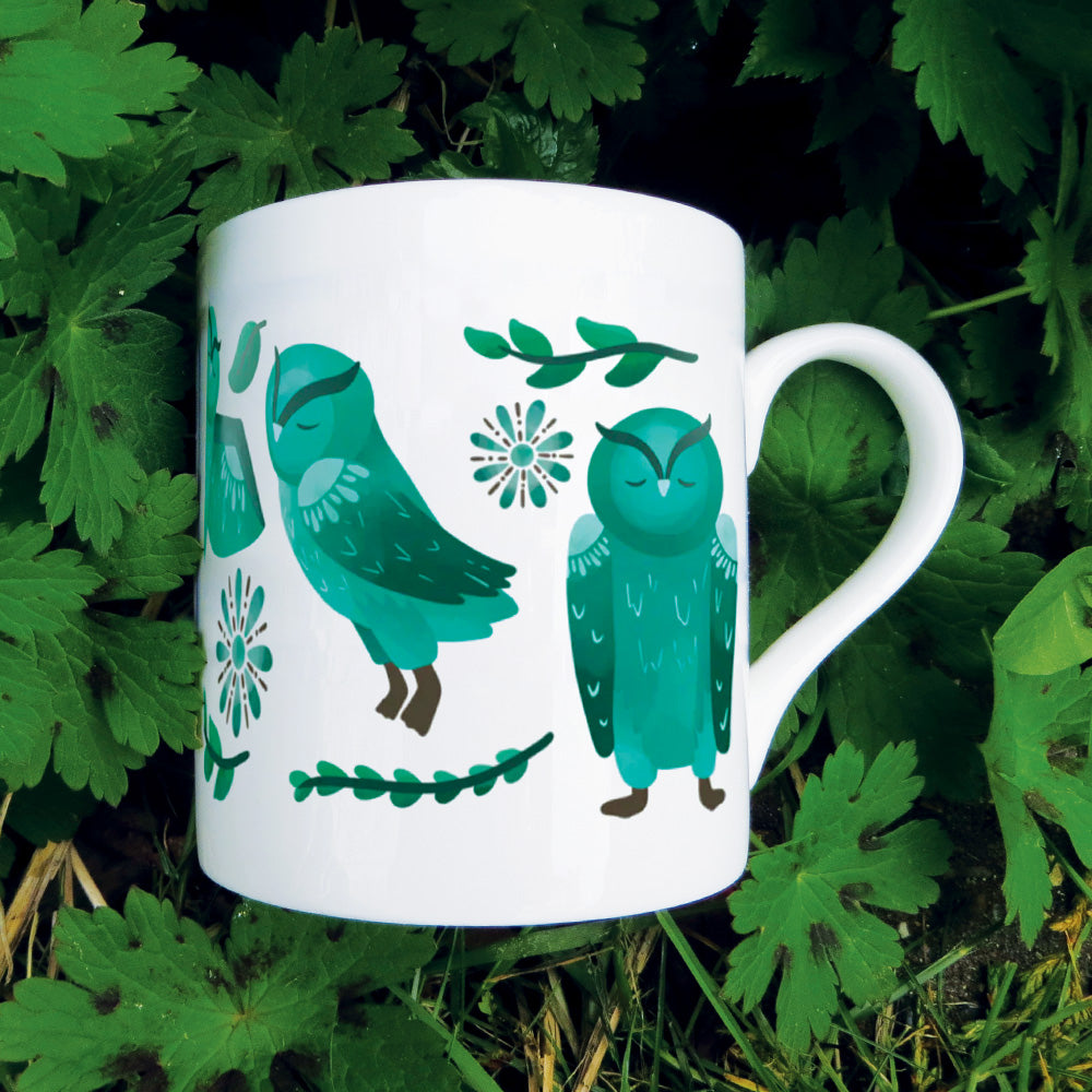 Maple & Twig Owl Bone China Mug