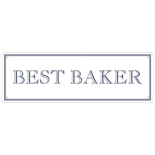 Best Baker Slim Tin Sign