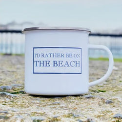 I'd Rather Be on the Beach Enamel Mug