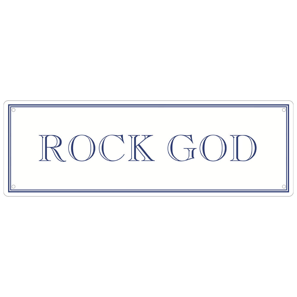 Rock God Slim Tin Sign