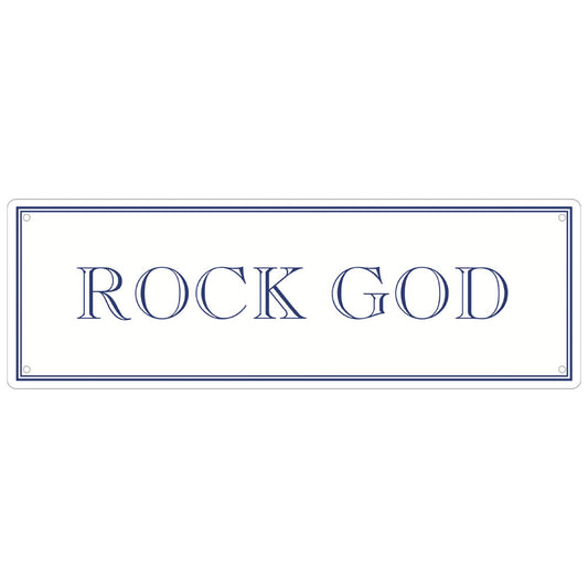 Rock God Slim Tin Sign