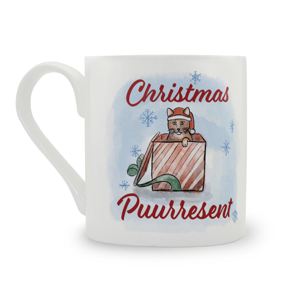 Christmas Puurresent Bone China Mug
