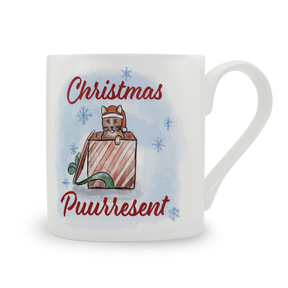 Christmas Puurresent Bone China Mug