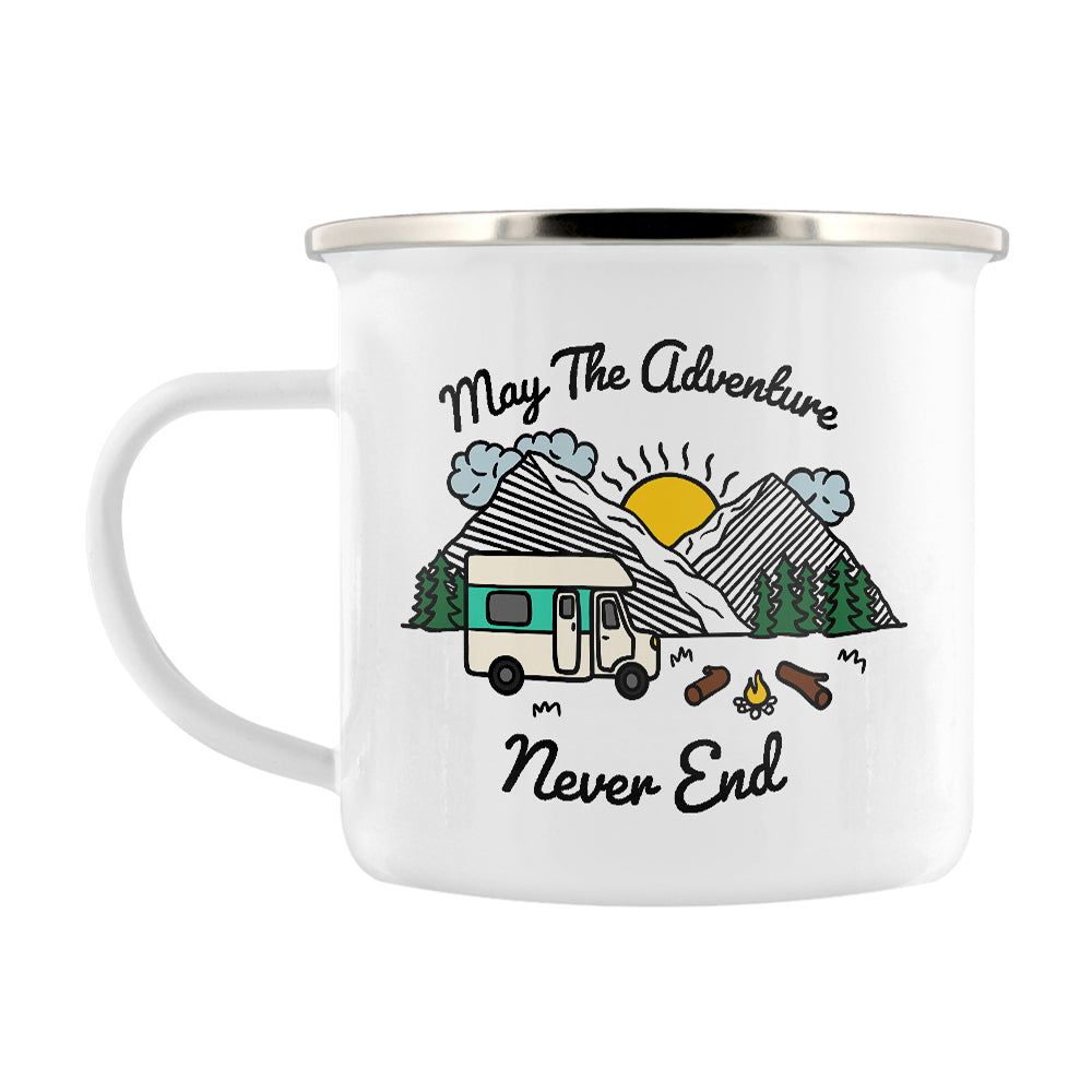 May The Adventure Never End Enamel Mug