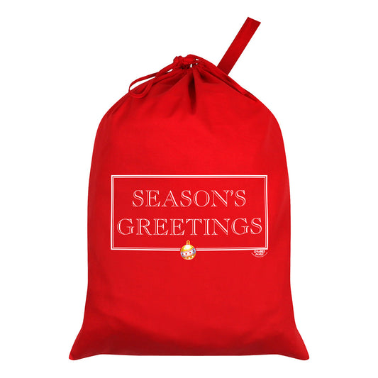 Season's Greeting Red Santa Sack