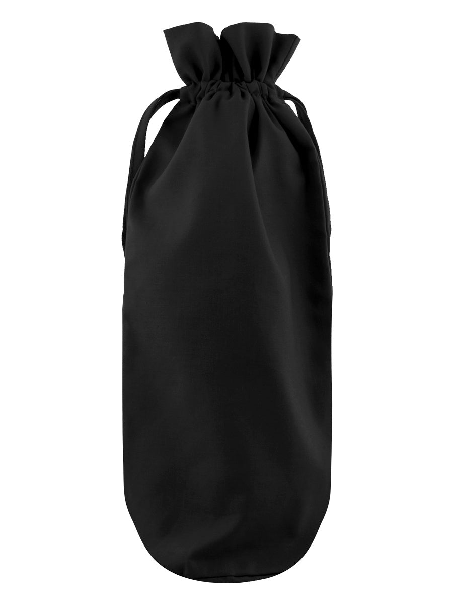 Ho Ho Ho Black Cotton Bottle Bag
