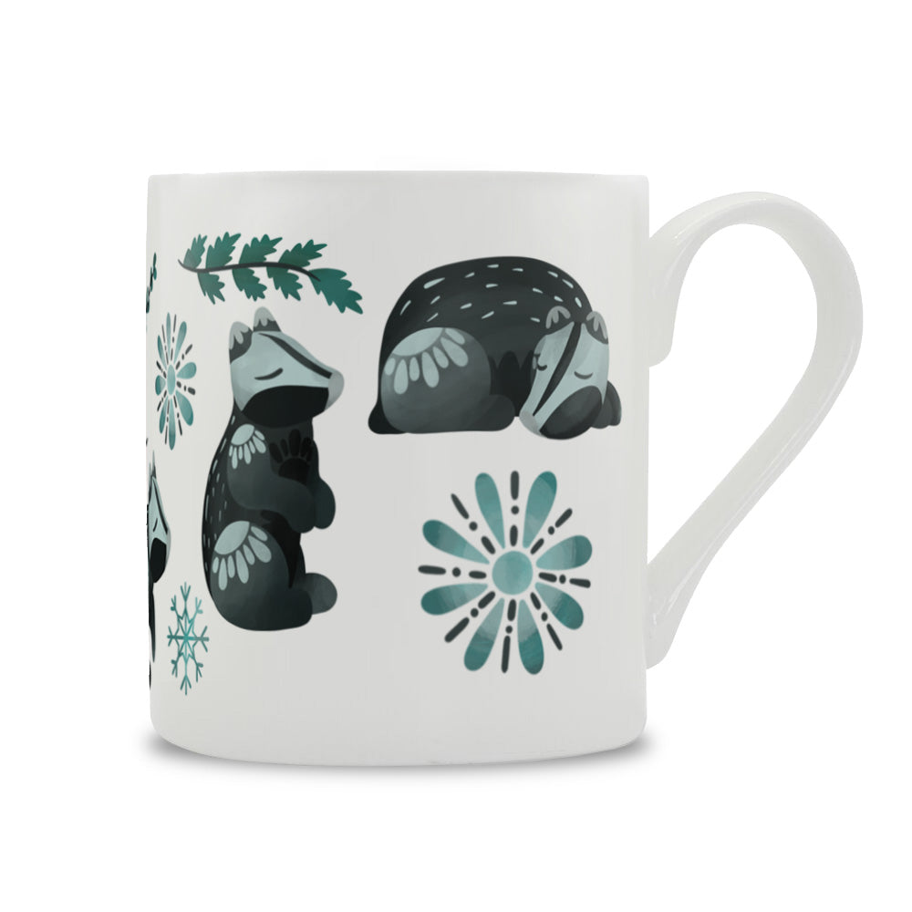 Maple & Twig Badger Bone China Mug