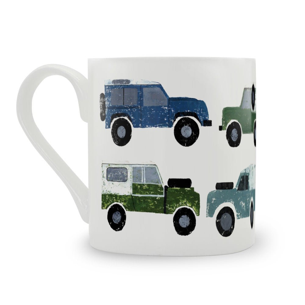 IzziRainey All the Series Land Rover Large Bone China Mug -350ml