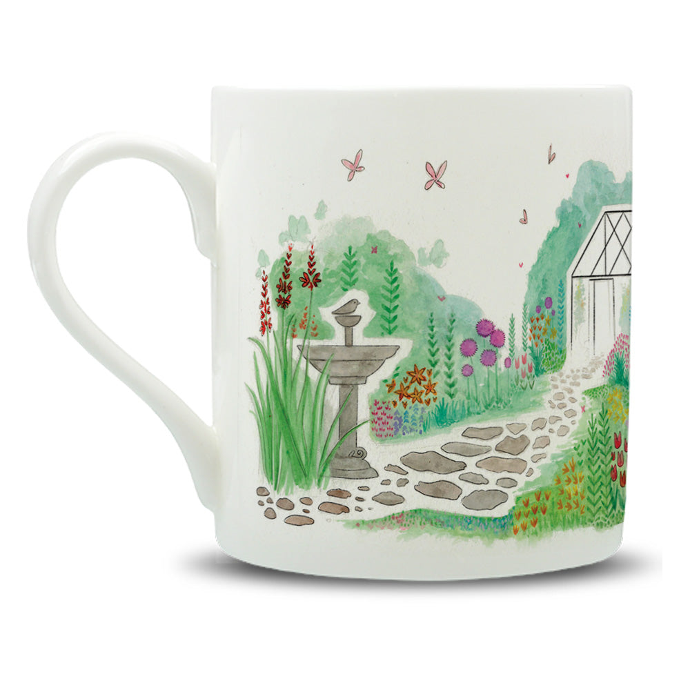Greenhouse Watercolour Bone China Mug