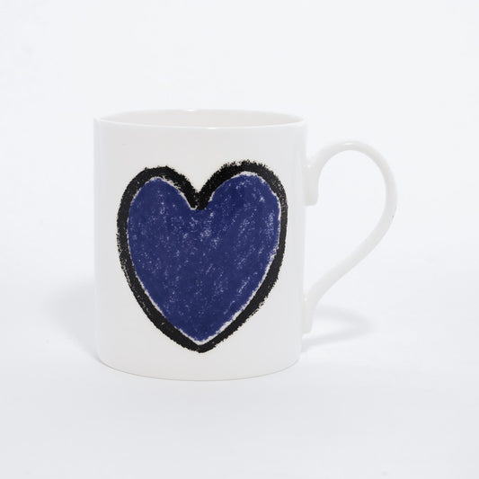 Purple Heart With Black Border Mug