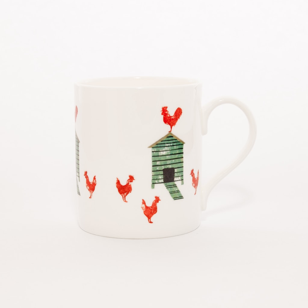 IzziRainey Hen House Single Large Bone China Mug -350ml