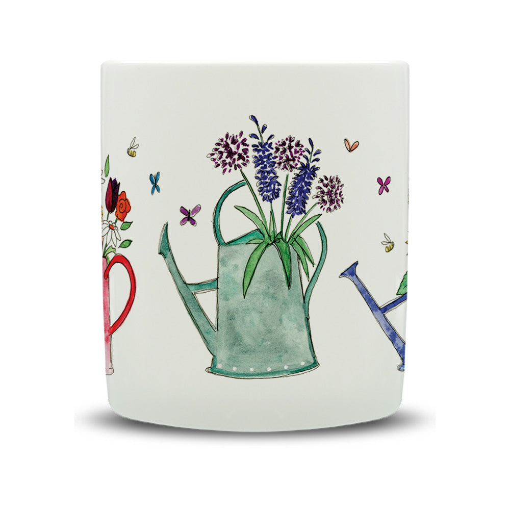 Watering Cans Watercolour Bone China Mug