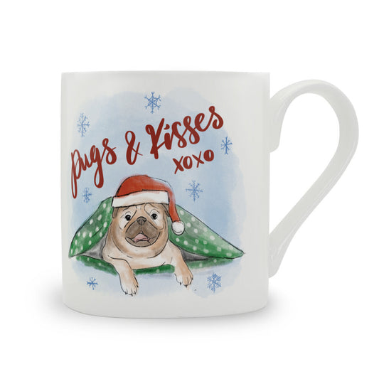 Pugs & Kisses Bone China Mug