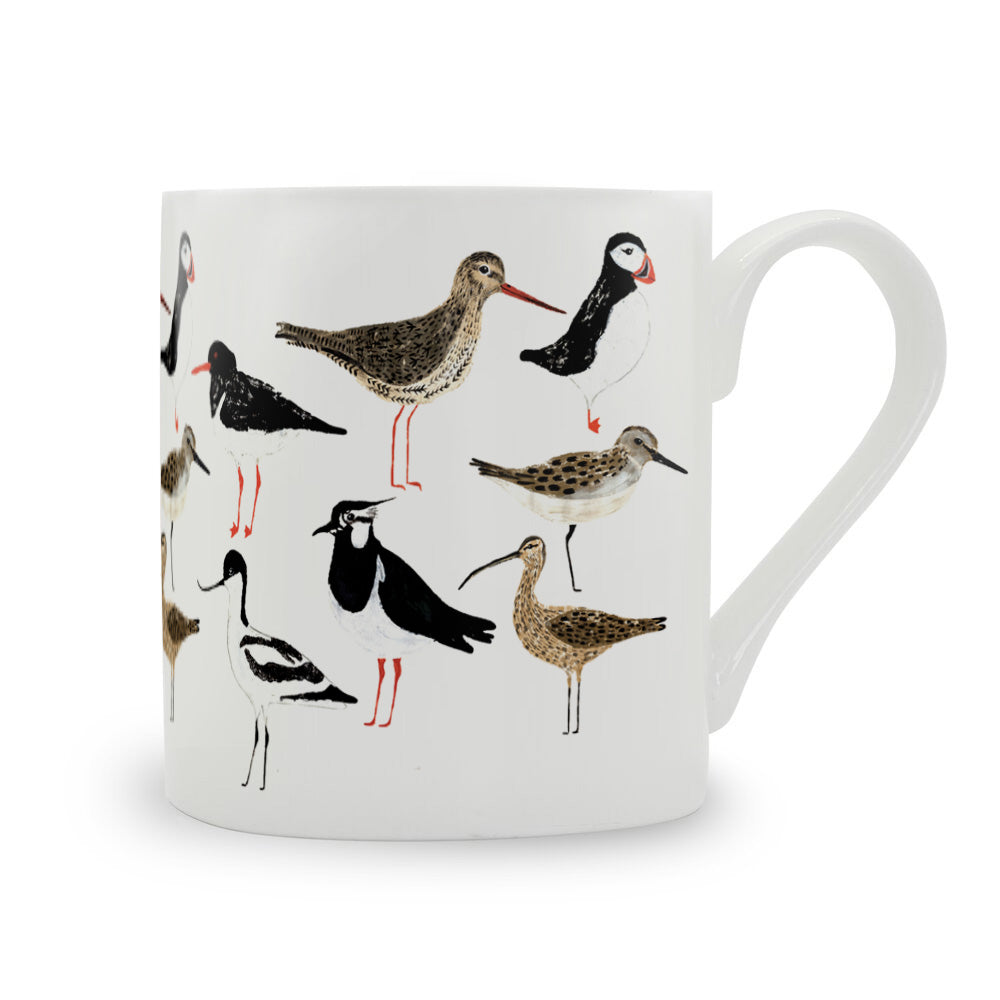 IzziRainey Coastal Birds Repeat Large Bone China Mug -350ml