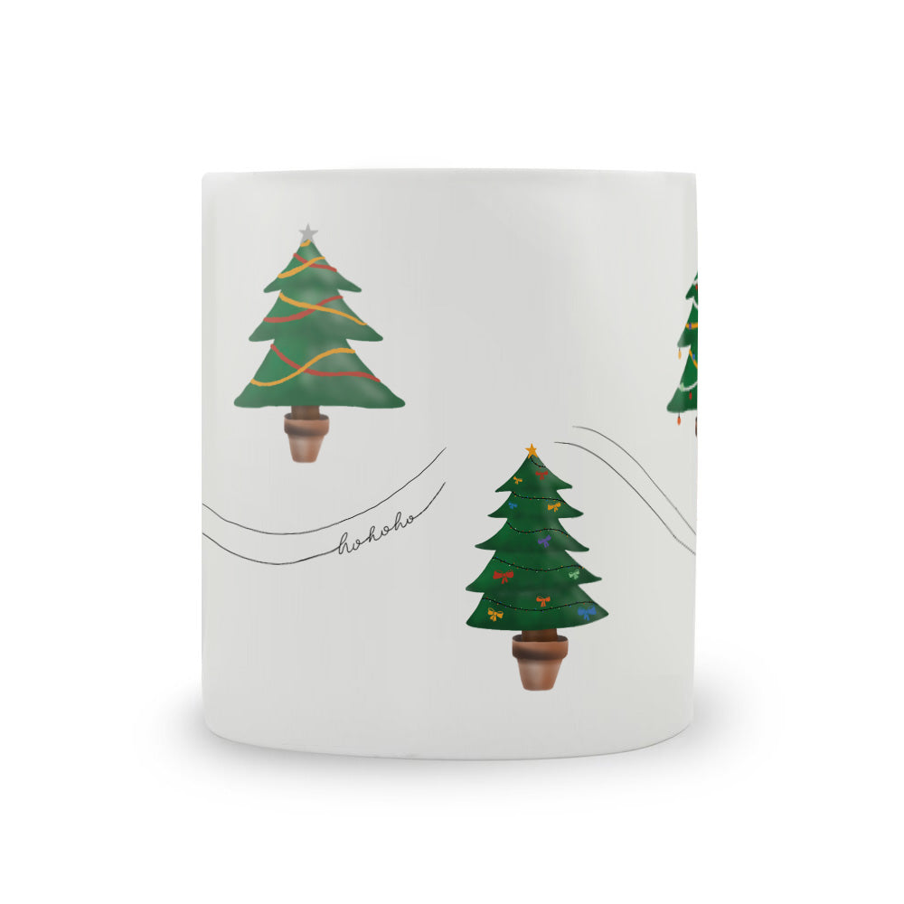 Santa Skiing Bone China Mug