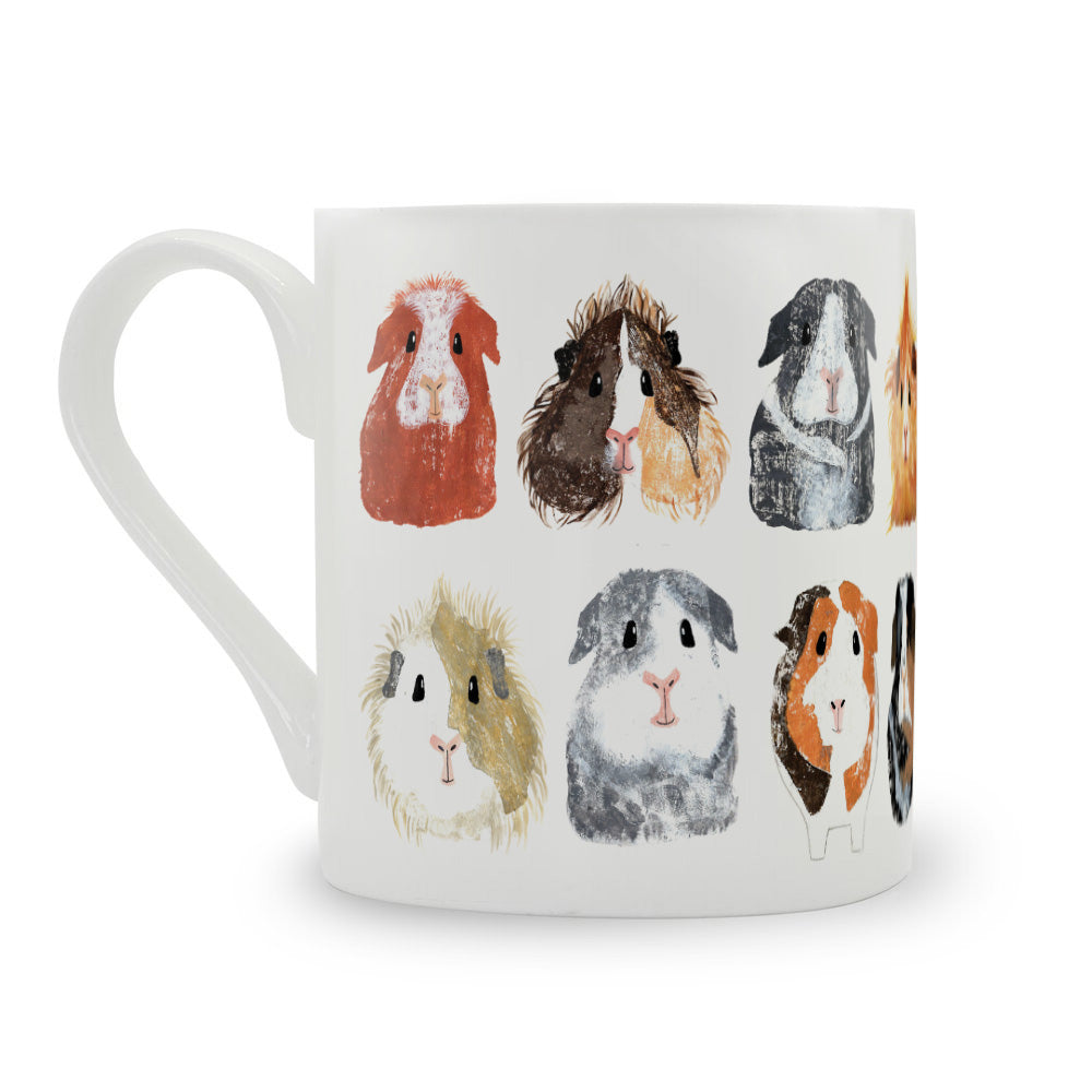 IzziRainey All the Breeds Guinea Pig Large Bone China Mug -350ml